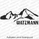 Aufkleber Watzmann mit Schriftzug