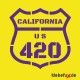 Aufkleber California 420