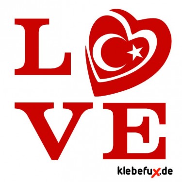 Aufkleber Love Türkei