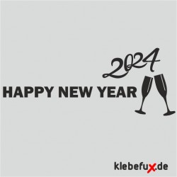 Aufkleber Happy new year 2024