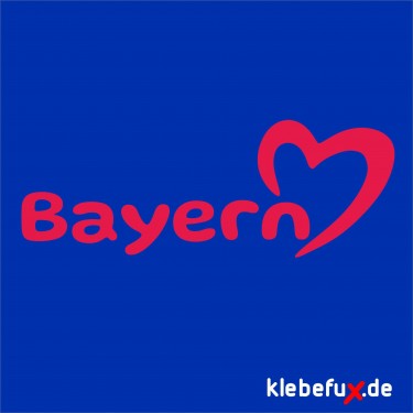 Aufkleber Bayern mit Herz