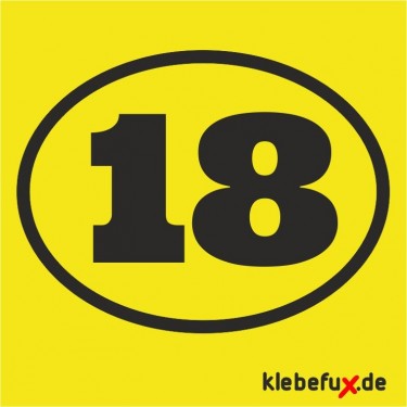 Aufkleber 18