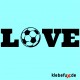 Aufkleber Fußball - Love