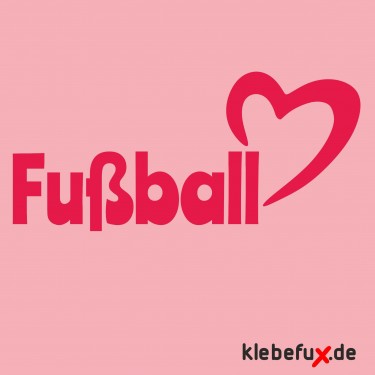 Aufkleber Fußball mit Herz