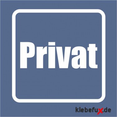 Aufkleber Privat