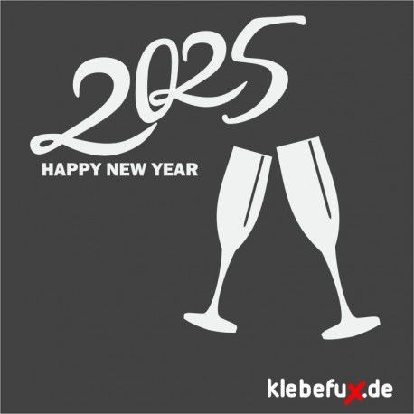 Aufkleber Neujahrsgrüße 2025