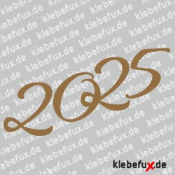 Aufkleber 2025 Jahreszahl für Silvester