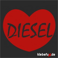 Aufkleber Diesel im Herzen