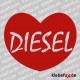 Aufkleber Diesel im Herzen