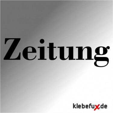 Aufkleber Zeitung