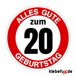 Alles Gute zum 20 Geburtstag