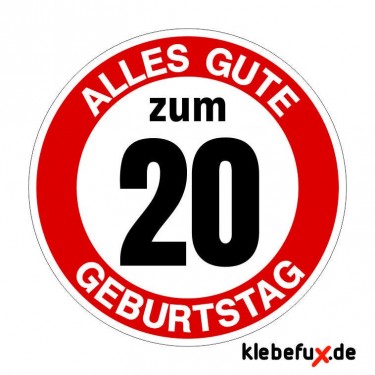 Alles Gute zum 20 Geburtstag