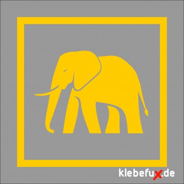 Aufkleber Elefant