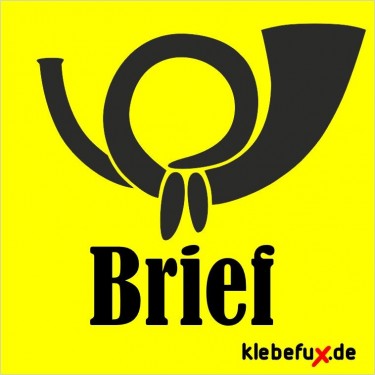Aufkleber Brief mit Posthorn