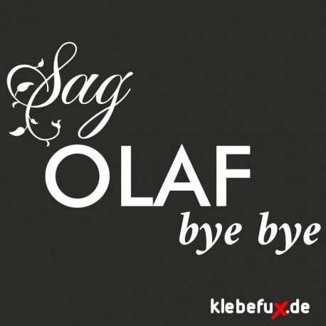 Aufkleber bye bye Olaf