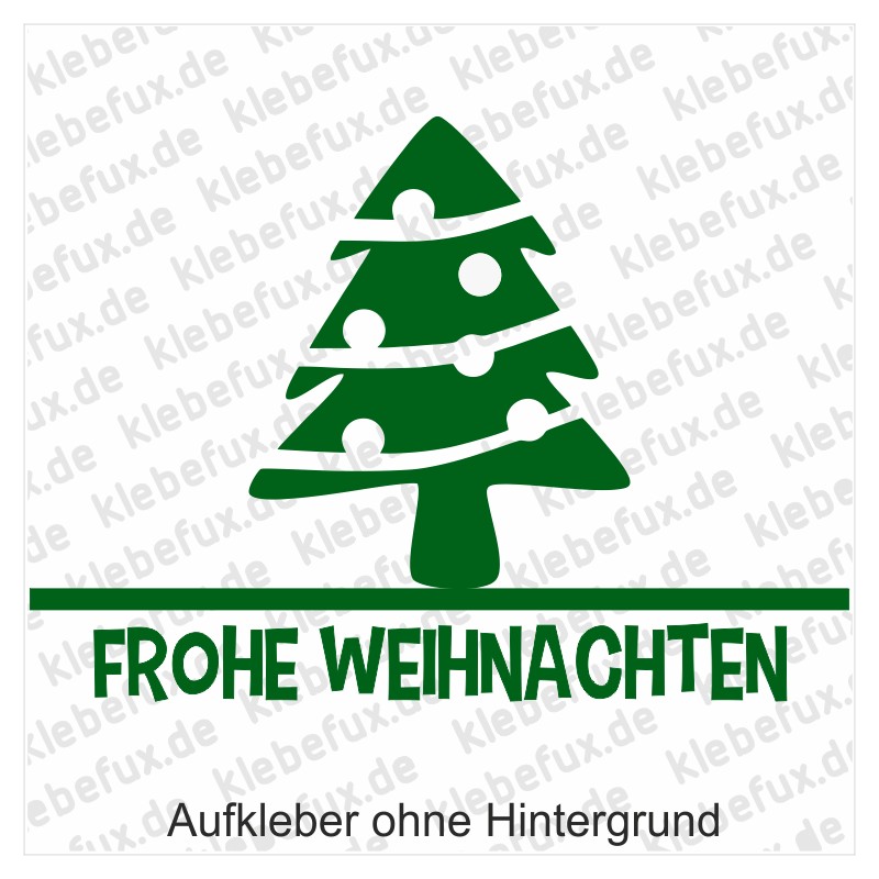 Aufkleber Weihnachtsbaum Frohe Weihnachten Klebefux