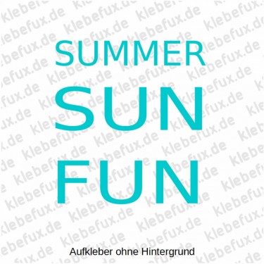 Aufkleber Summer Sun Fun Nr. 1
