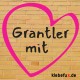 Textilmotiv "Grantler mit Herz"
