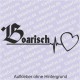 Textil "Boarisch" mit Herz